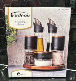 Trudeau Lazy Susan Seasoning Station, 6-piece Set