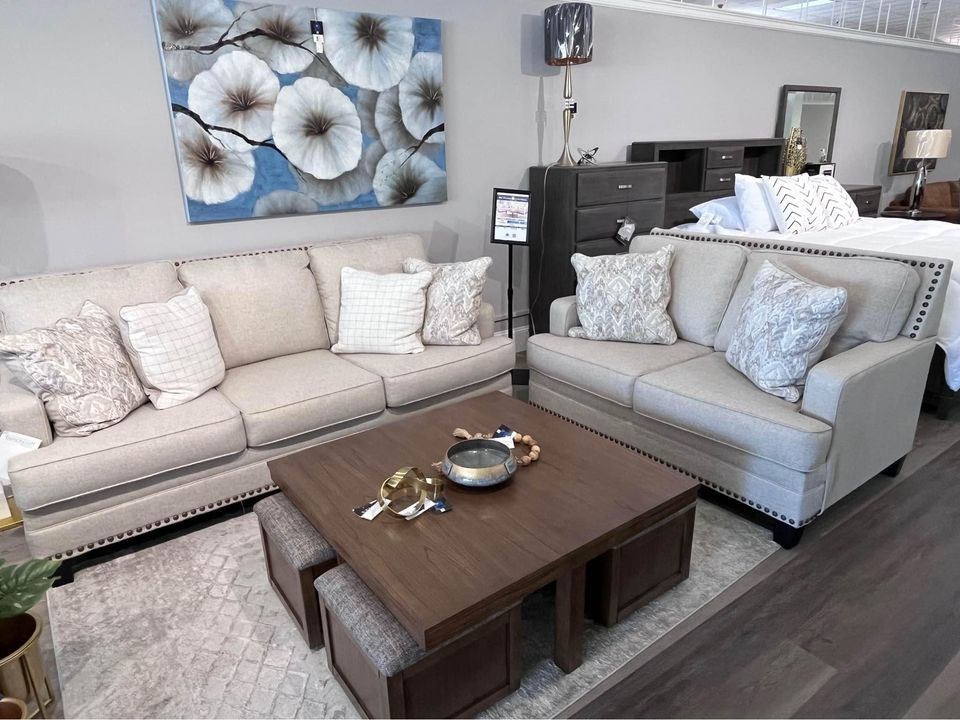 Claredon Linen Sofa & Loveseat ✨✨ Living Room Set ✨✨New