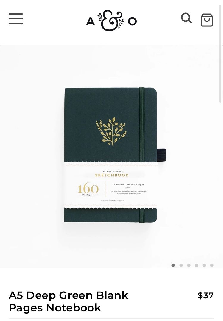 Archer & Olive A5 Deep Green Dot Grid Notebook