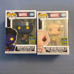 Funko X-men Night crawler and Wade Wilson