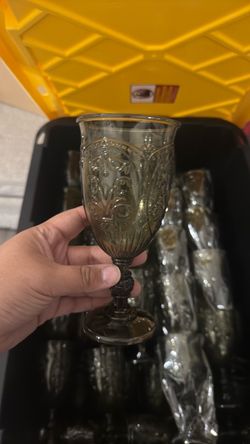 Sage green plastic cups