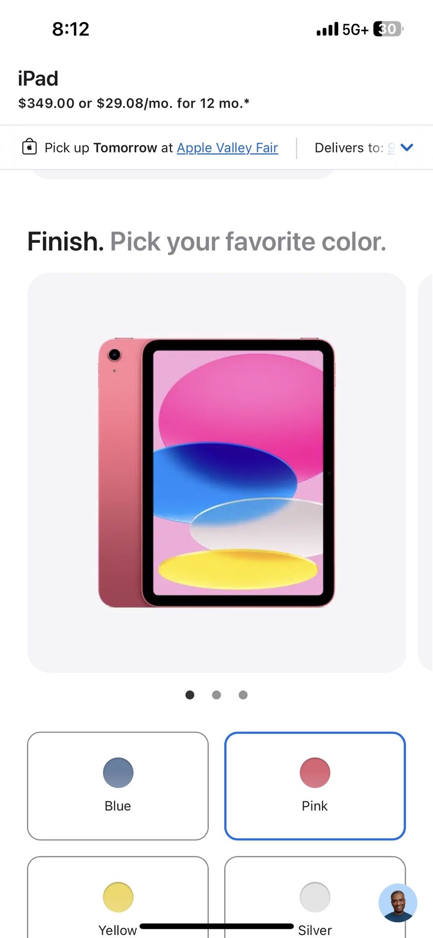 iPad 10th Generation Pink