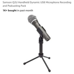 Only Till 6/14!!**🎤 Samson Q2U USB/XLR Dynamic Microphone – Complete Podcasting Kit