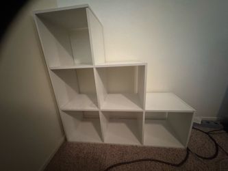White cube shelving