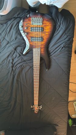 Ibanez SR405EQM Quilted Maple 5-String Electric Bass Guitar Dragon Eye Burst