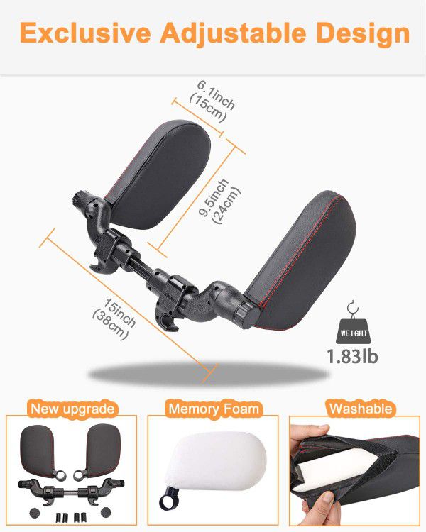 Car Headrest Pillow Sleeping Head & Neck Support Buluby Premium