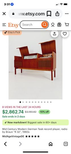 Mid-Century Modern Stereo German Made By Braun 1960s