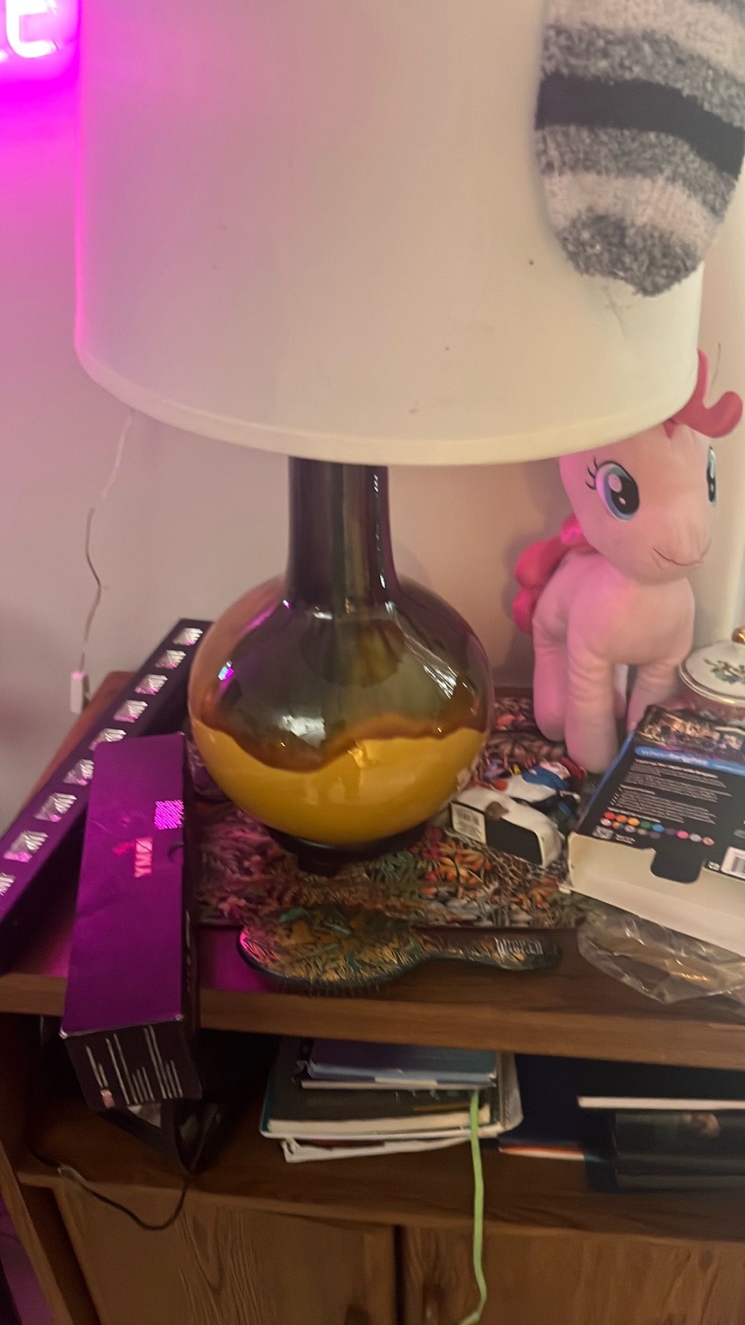 Coffee with a splash of milk table lamp