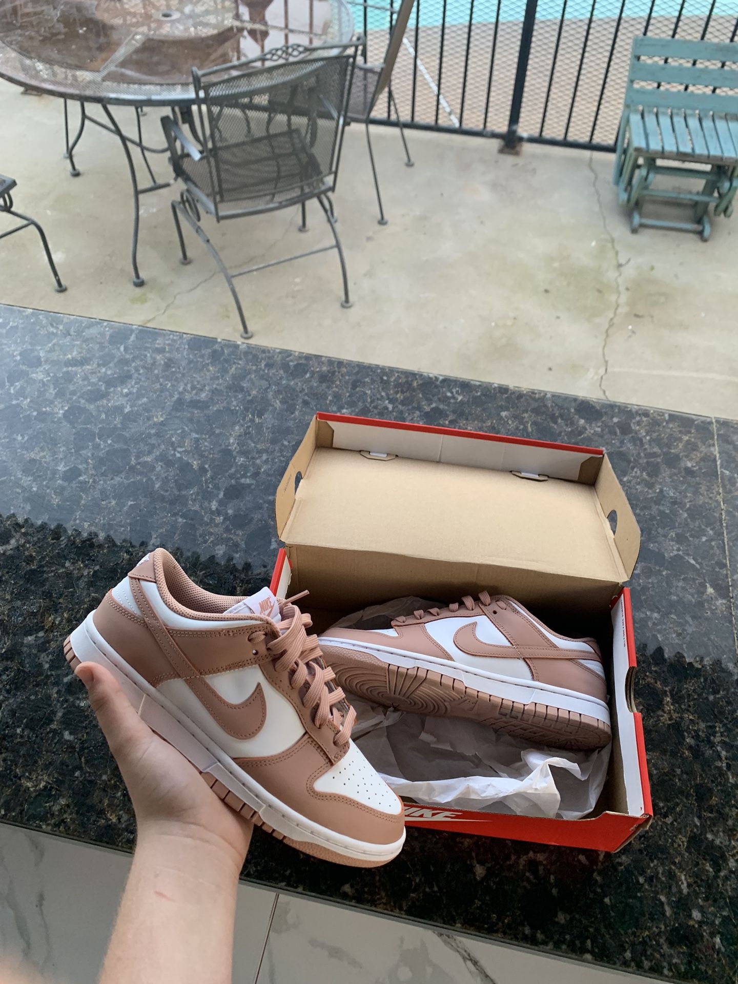 Nike Dunks/ White Rose Whisper🌹