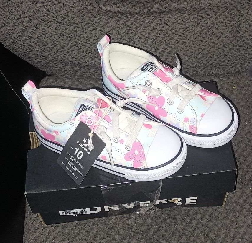 Converse New Girls Shoes Flower Print