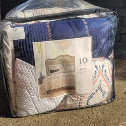 King comfort Set Reversible 10 Pieces 