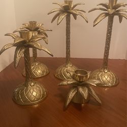 Palm Tree Candle Holders