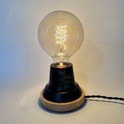 Industrial Modern Steampunk Corkscrew  Bulb Table Lamp