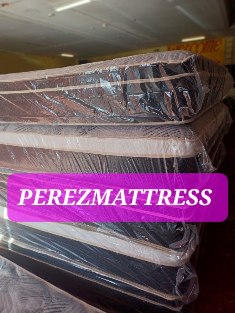 QUEEN PILLOW TOP MATTRESS SET 