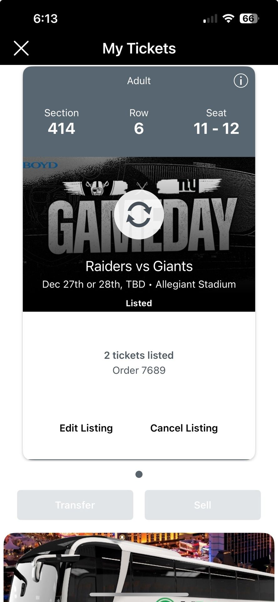 Raiders vs Giants