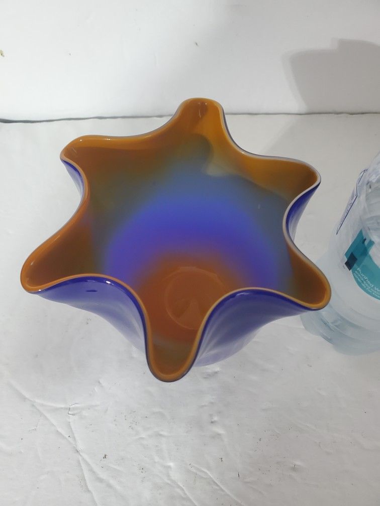 Hand-blown Cased Folded Glass Art