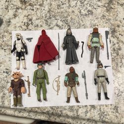 Vintage Star Wars Action Figures 1983 Kenner Complete With Weapons