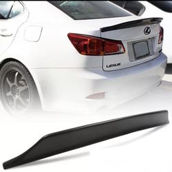 Fits 06-13 Lexus IS250 IS350 IS F Sport V2 PP Unpainted Black Trunk Spoiler Wing