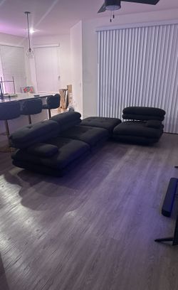 black Sectional Sofa 4 Piece