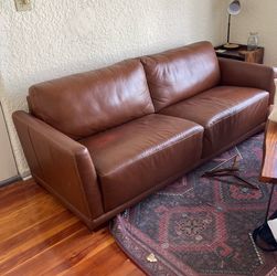 Brown Leather Couch