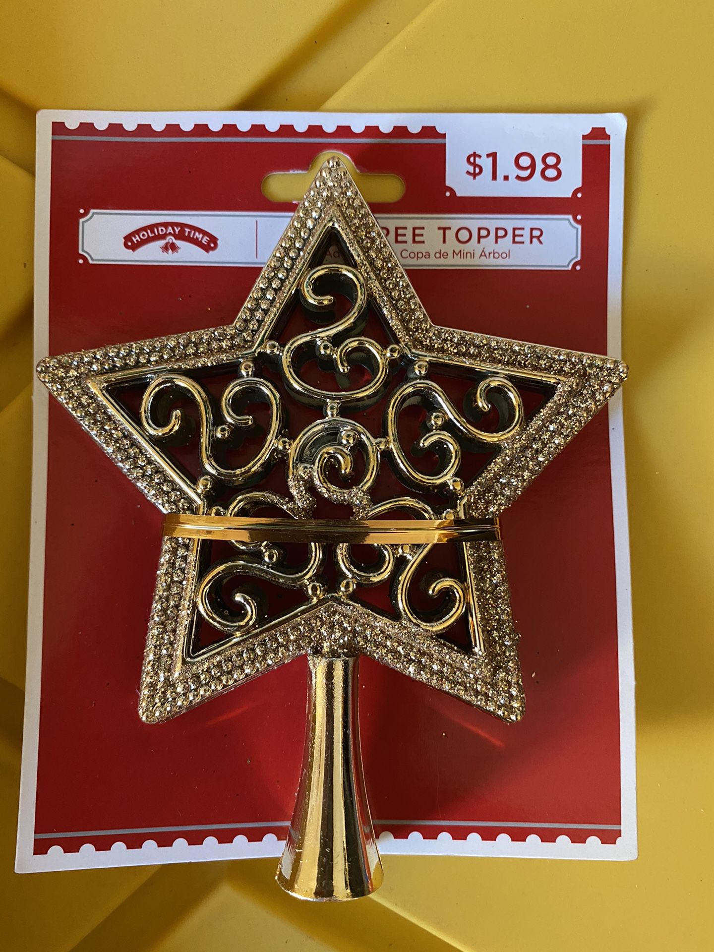 Small gold tree topper