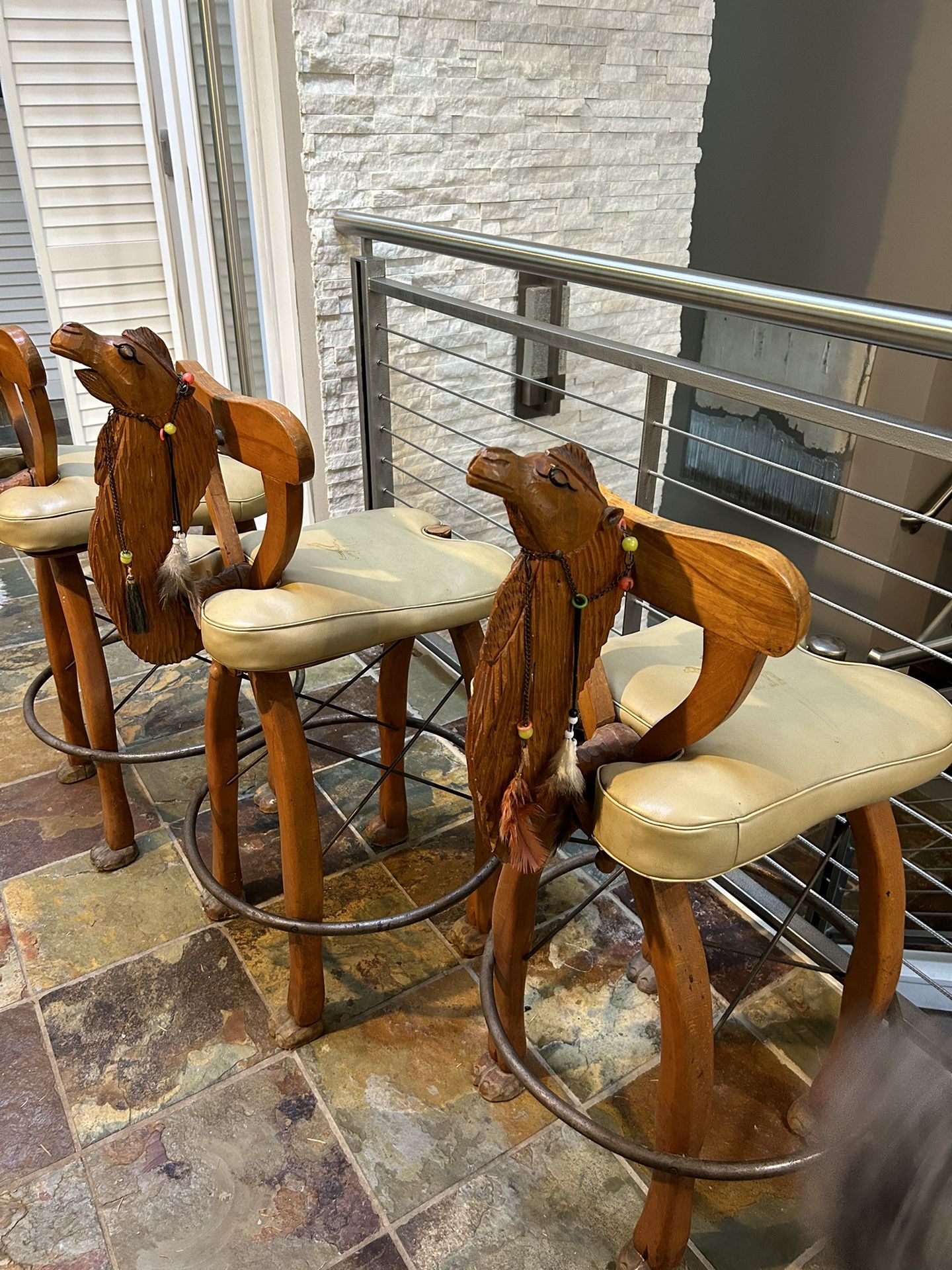 Antique Camel Barstools
