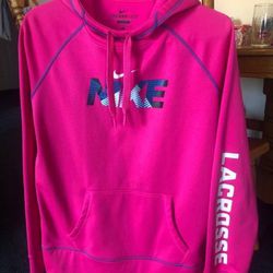 Nike Lacrosse Thick Thermal Hoodie Sweater Size L In Perfect Conditions 