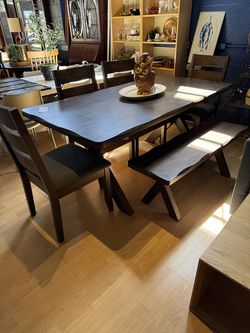 Live Edge Dining Set 
