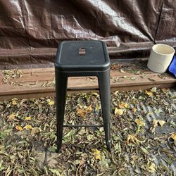 Black Metal Stool