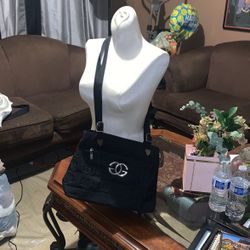  Embroidery, Black Long Straps Purse Guess Designs 