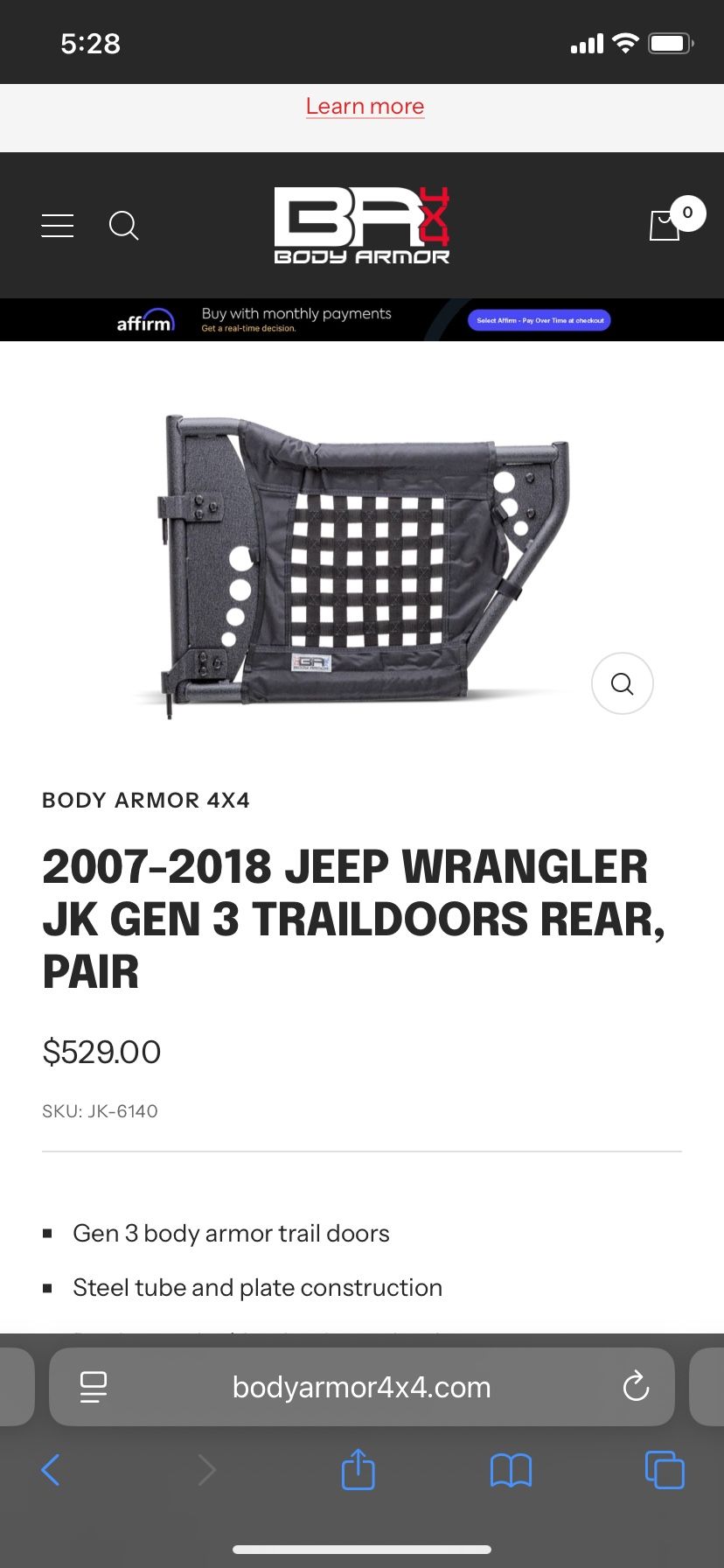 NEW JEEP WRANGLER JK DOORS