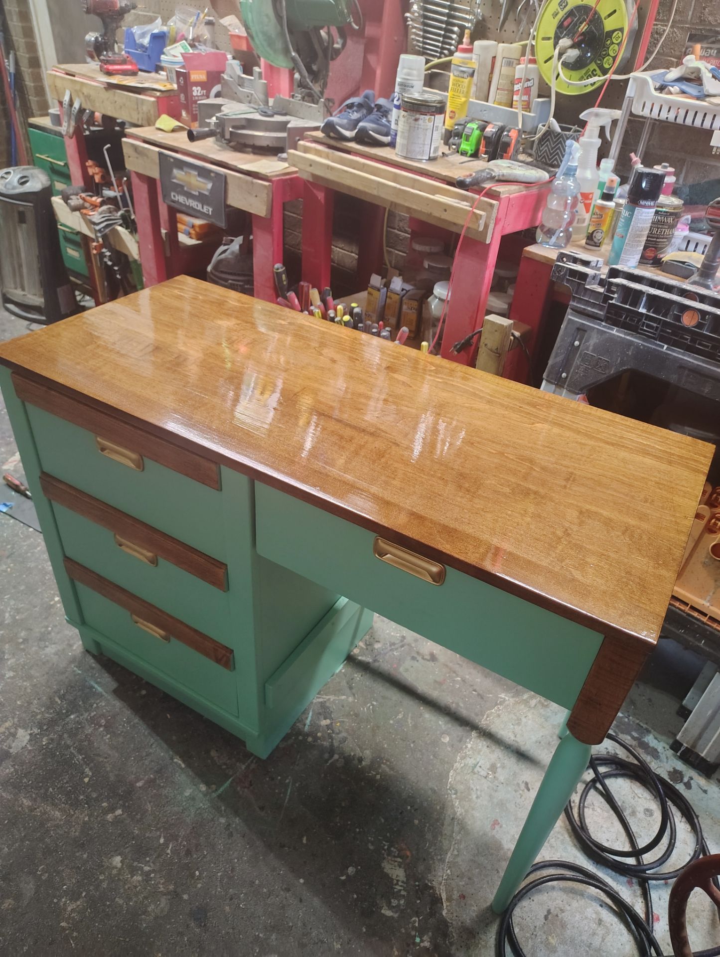 Mint green ๐ Customized Desk