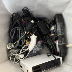 🎮 Nintendo Wii & Wii U Consoles (Working) + Random Console Cables/Plugs Lot