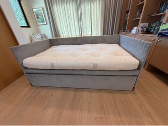 Upholstered Twin Bed with Trundle - Perfect for Boys or Girls