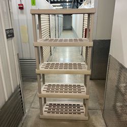 Sterilite Heavy Duty 5 Tier Plastic Storage Shelving Rack 74.5" Garage Utility Shelf