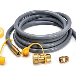 Natural Gas Hose 1/2 Inch 10Ft, Natural Gas Line Hose with Quick Connect Fittings, Use for Grill,Patio Heater,Pizza Oven,BBQ Conversion, CSA