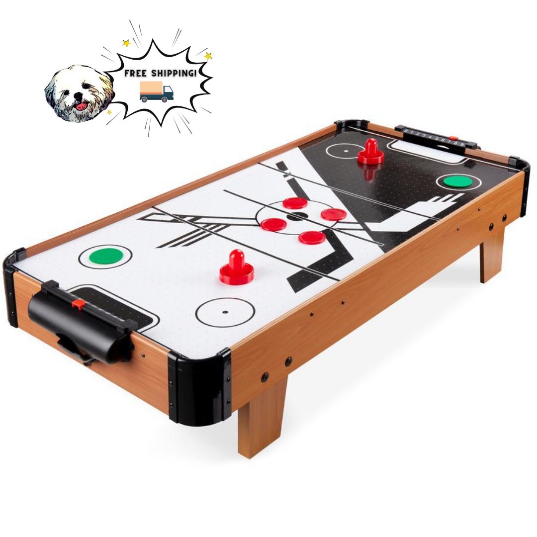 Gaming Gift Idea Tabletop Air Hockey Arcade Game Table w/ 2 Pucks, 2 Strikers - 40in