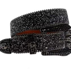 Western Rhinestone Belt Leather Strap