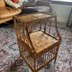Vintage bamboo side table
