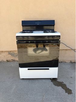 Kenmore 30" White & Black Gas Oven / Stove Range - Clean & Working