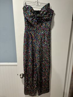 Anthropologie Hutch Sequin Jumpsuit Wide Leg