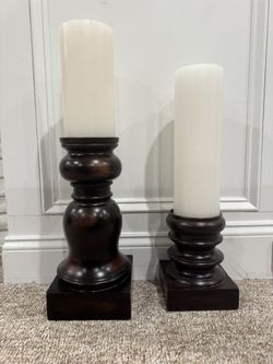 2 Pottery Barn Candles With Wax