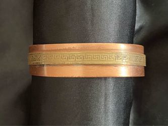 Large 6.5” Copper Bracelet Unique Southwestern Design Adjustable Size 3/4” Wide