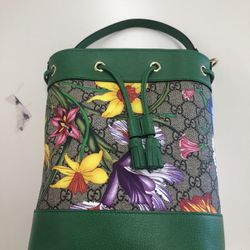 Gucci Ophidia GG Flora Small Bucket Bag 
