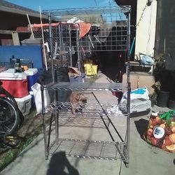 Metal Wine Or Bottle Rack With Shelves 