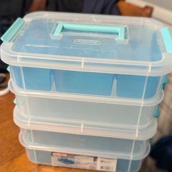 Sterilite Stacking Tray Handle Box Organizer 