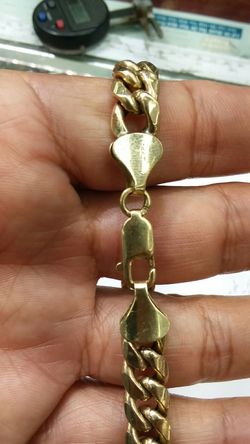 14K GOLD cuban link bracelet 20 grams 10mm
