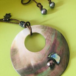 Vintage Black Tahitian Pearls Necklace 