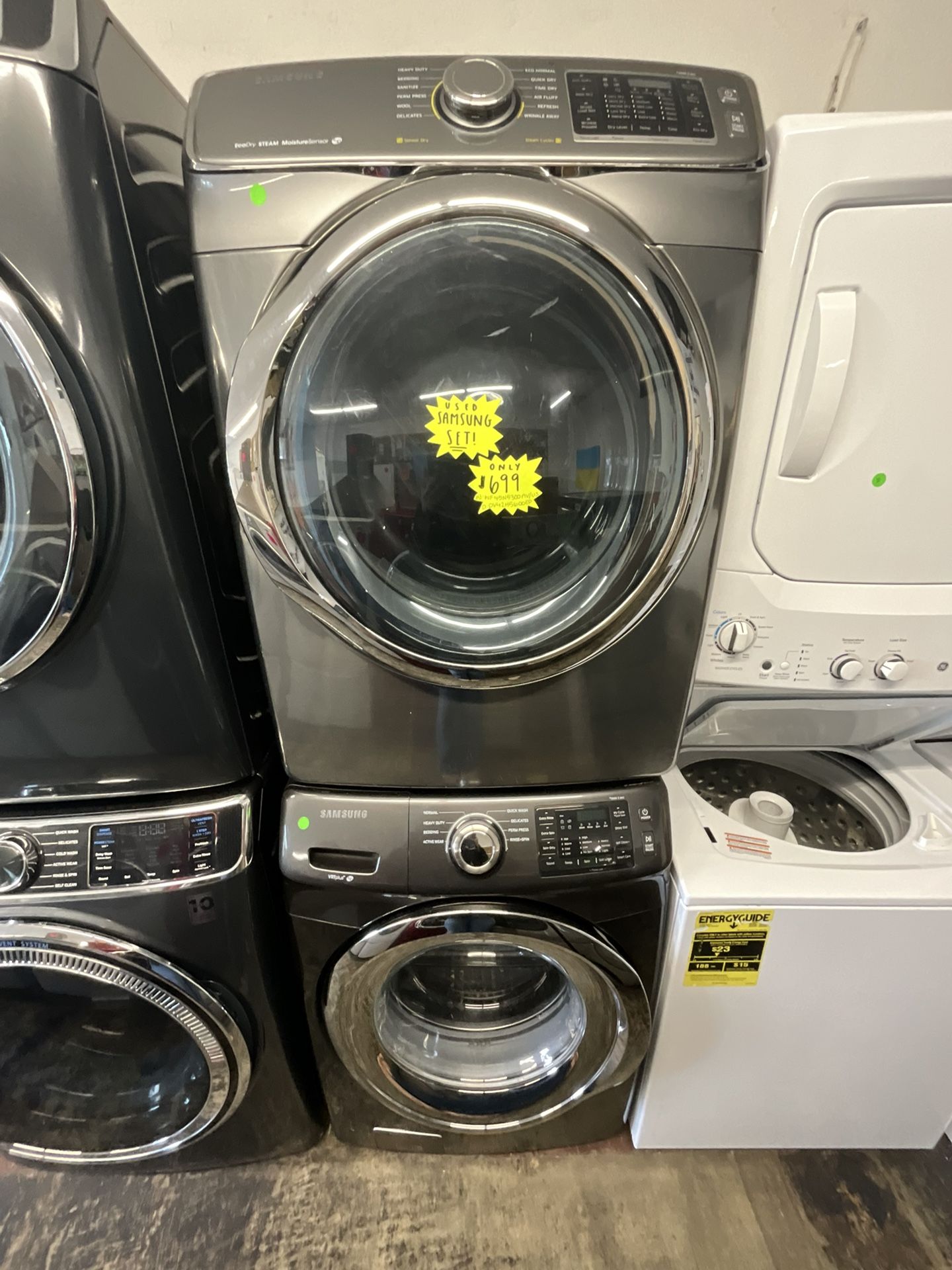 USED SAMSUNG WASHER AND DRYER SET