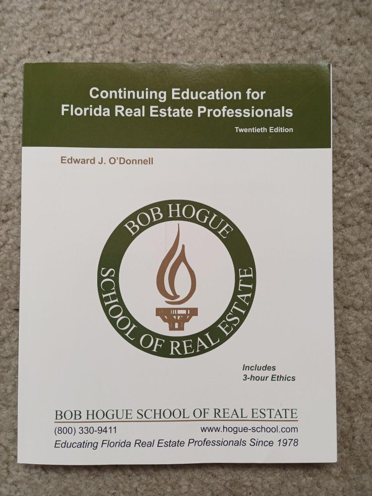 Free 2021 FL Real Estate CE booklet.